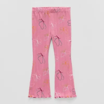 Okie Dokie Toddler & Little Girls Knit Flare Full Length Leggings