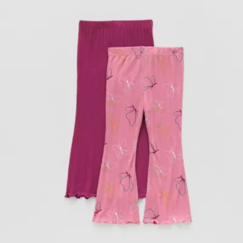 Okie Dokie Toddler & Little Girls Knit Flare 2-pc. Full Length Leggings