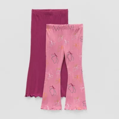 Okie Dokie Toddler & Little Girls Knit Flare 2-pc. Full Length Leggings