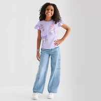 Little & Big Girls Crew Neck Short Sleeve Kuromi My Melody Graphic T-Shirt