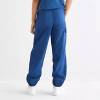Xersion Little & Big Kid Girls High Rise Cinched Active Cargo Pant