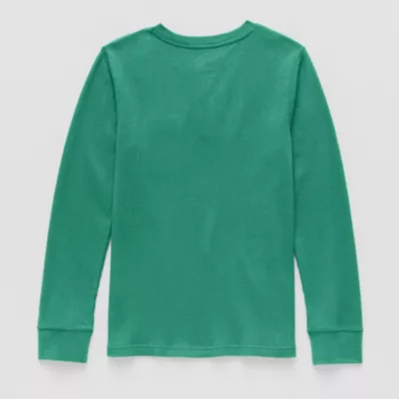 Thereabouts Little & Big Kid Boys Henley Neck Long Sleeve Regular Fit Thermal Top