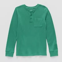 Thereabouts Little & Big Kid Boys Henley Neck Long Sleeve Regular Fit Thermal Top