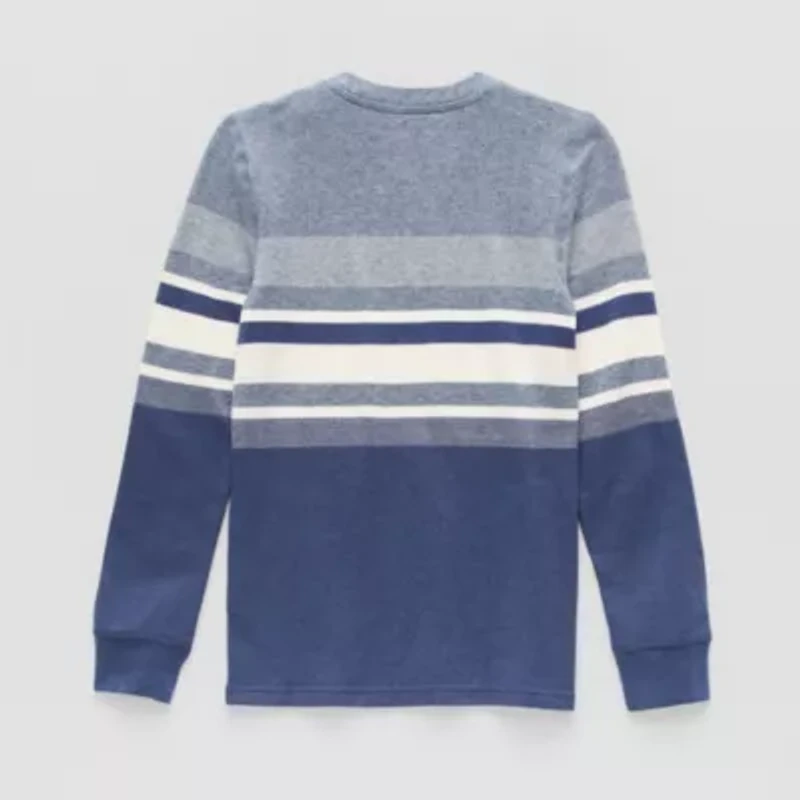 Thereabouts Little & Big Kid Boys Easy-on + Easy-off Sensory Friendly Crew Neck Long Sleeve Adaptive Regular Fit Thermal Top