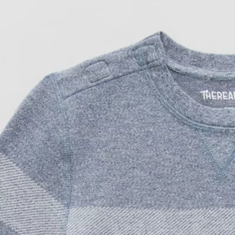 Thereabouts Little & Big Kid Boys Easy-on + Easy-off Sensory Friendly Crew Neck Long Sleeve Adaptive Regular Fit Thermal Top