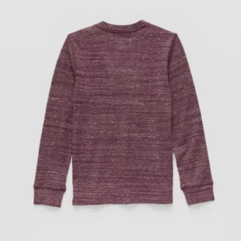 Thereabouts Little & Big Kid Boys Easy-on + Easy-off Sensory Friendly Crew Neck Long Sleeve Adaptive Regular Fit Thermal Top