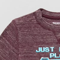 Thereabouts Little & Big Kid Boys Easy-on + Easy-off Sensory Friendly Crew Neck Long Sleeve Adaptive Regular Fit Thermal Top