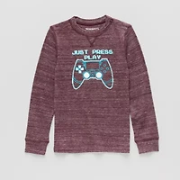 Thereabouts Little & Big Kid Boys Easy-on + Easy-off Sensory Friendly Crew Neck Long Sleeve Adaptive Regular Fit Thermal Top
