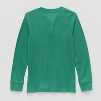 Thereabouts Little & Big Kid Boys Easy-on + Easy-off Sensory Friendly Henley Neck Long Sleeve Adaptive Regular Fit Thermal Top