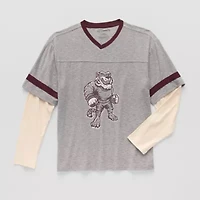 Thereabouts Little & Big Boys V Neck Long Sleeve Graphic T-Shirt