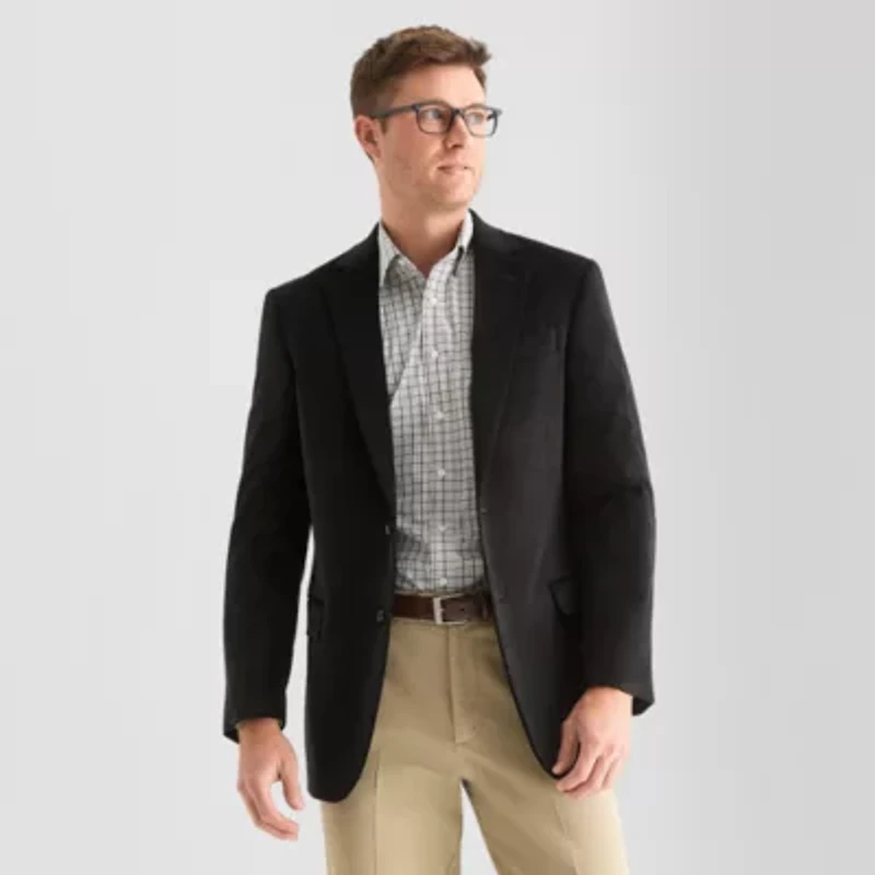 Stafford Mens Stretch Fabric Classic Fit Corduroy Sport Coat