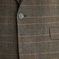 J. Ferrar Mens Plaid Slim Fit Sport Coat