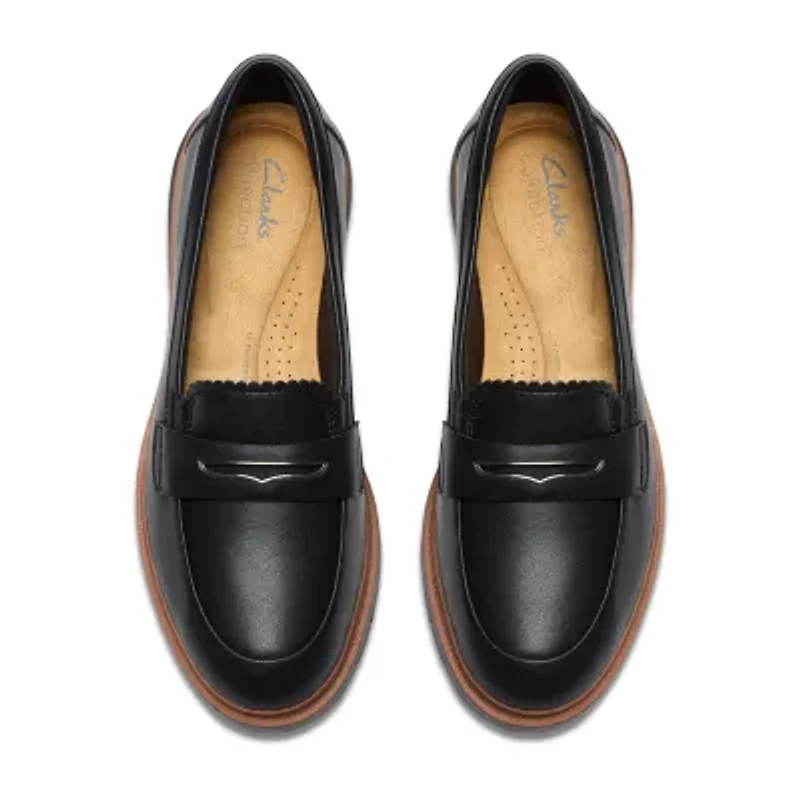 Clarks Westlynn Glow Womens Moc Closed Toe Loafers