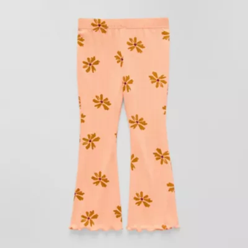 Okie Dokie Toddler & Little Girls Knit Flare Full Length Leggings