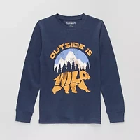 Thereabouts Little & Big Kid Boys Crew Neck Long Sleeve Regular Fit Thermal Top