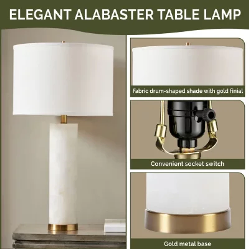 Hampton Hill Prague Alabaster Table Lamp