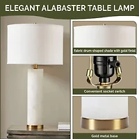 Hampton Hill Prague Alabaster Table Lamp