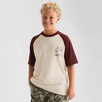Thereabouts Little & Big Kid Boys Crew Neck Short Sleeve Oversized Graphic T-Shirt