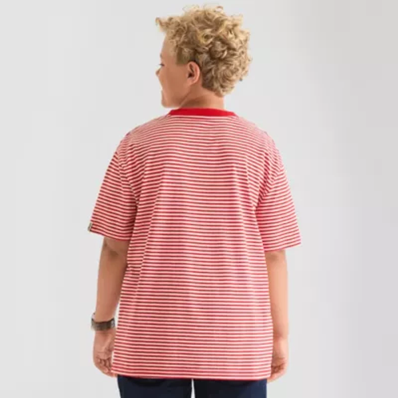 Thereabouts Oversized Little & Big Kid Boys Crew Neck Short Sleeve T-Shirt