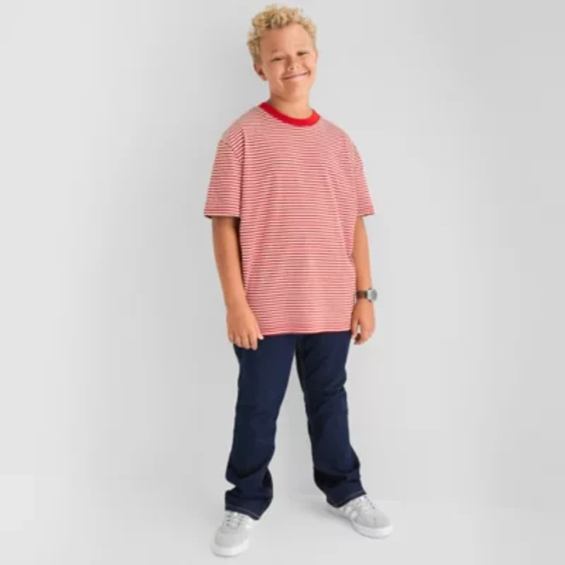 Thereabouts Oversized Little & Big Kid Boys Crew Neck Short Sleeve T-Shirt