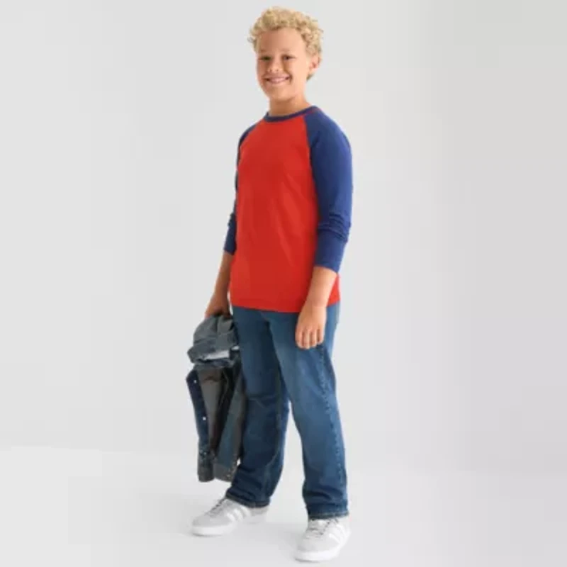 Thereabouts Little & Big Kid Boys Crew Neck Long Sleeve T-Shirt