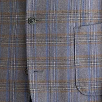 Stafford Mens Plaid Classic Fit Sport Coat