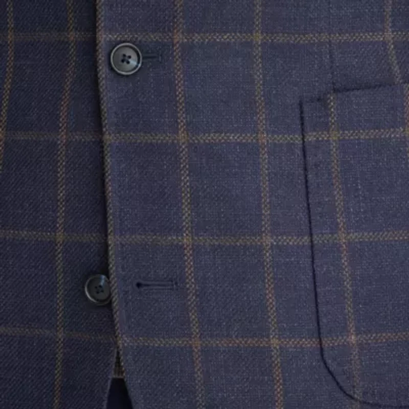 Stafford Mens Windowpane Classic Fit Sport Coat