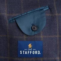 Stafford Mens Windowpane Classic Fit Sport Coat