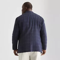 Stafford Mens Plaid Classic Fit Sport Coat