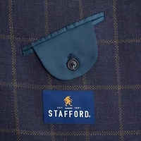 Stafford Mens Plaid Classic Fit Sport Coat