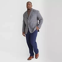 Stafford Mens Big and Tall Plaid Classic Fit Sport Coat
