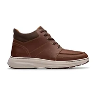 Clarks Mens Craftwell Mid Flat Heel Lace Up Boots