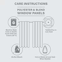 Madison Park Arlie 100"W X 84"L Energy Saving Blackout Grommet Top Patio Door Curtain