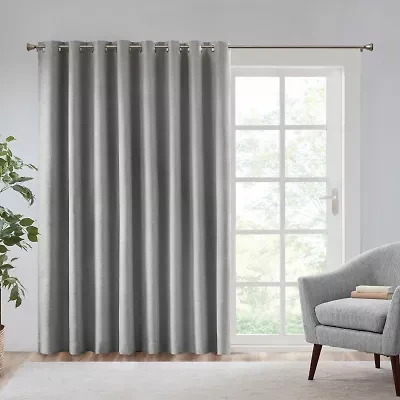 Madison Park Arlie 100"W X 84"L Energy Saving Blackout Grommet Top Patio Door Curtain