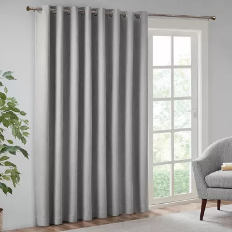 Madison Park Arlie 100"W X 84"L Energy Saving Blackout Grommet Top Patio Door Curtain