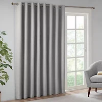 Madison Park Arlie 100"W X 84"L Energy Saving Blackout Grommet Top Patio Door Curtain
