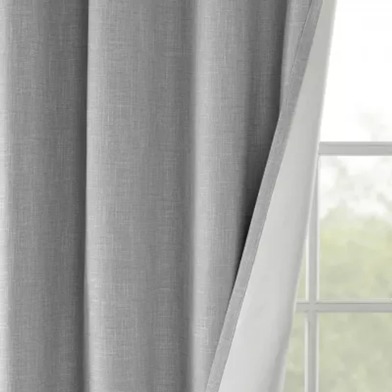 Madison Park Arlie 100"W X 84"L Energy Saving Blackout Grommet Top Patio Door Curtain