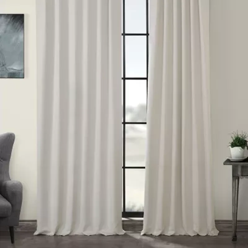 Exclusive Fabrics & Furnishing Rod Pocket Back Tab Light-Filtering Single Curtain Panel