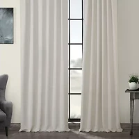 Exclusive Fabrics & Furnishing Rod Pocket Back Tab Light-Filtering Single Curtain Panel