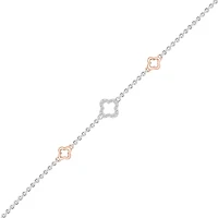 Limited Quantities! Womens 10K Rose Gold Sterling Silver 10 Inch Solid Cable Ankle Bracelet