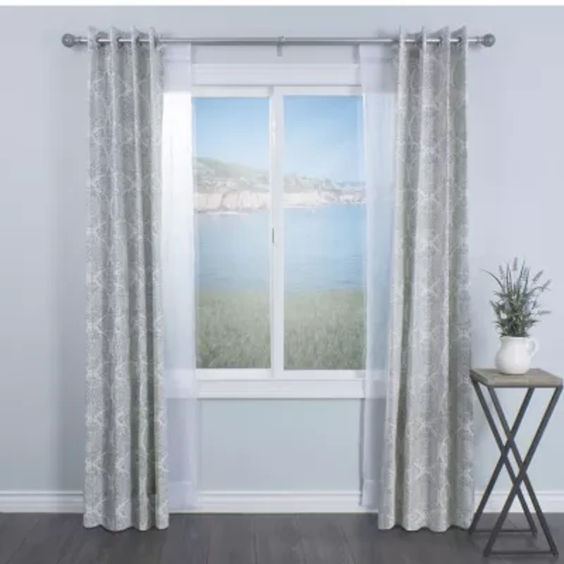 Decopolitan Gray Marble Double Curtain Rod