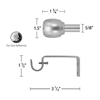 Decopolitan Cap 5/8 Adjustable Curtain Rod