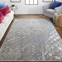 Weave And Wander Aurelian Abstract Hand Knotted Indoor Rectangle Area Rug