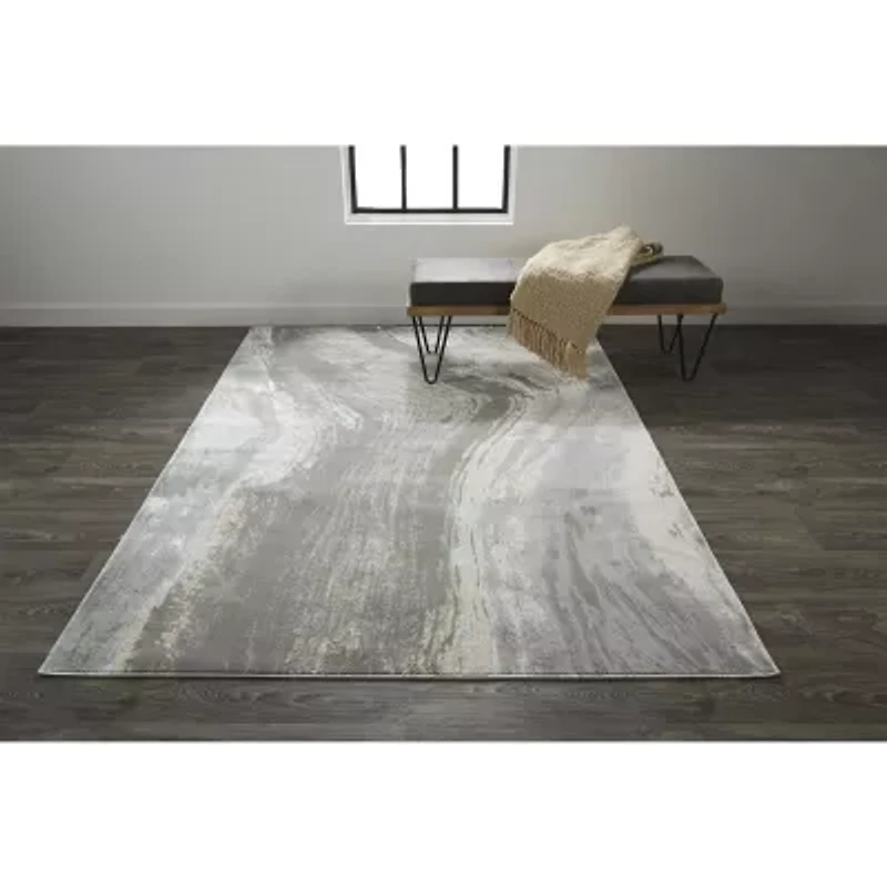 Weave And Wander Aurelian Abstract Hand Knotted Indoor Rectangle Area Rug