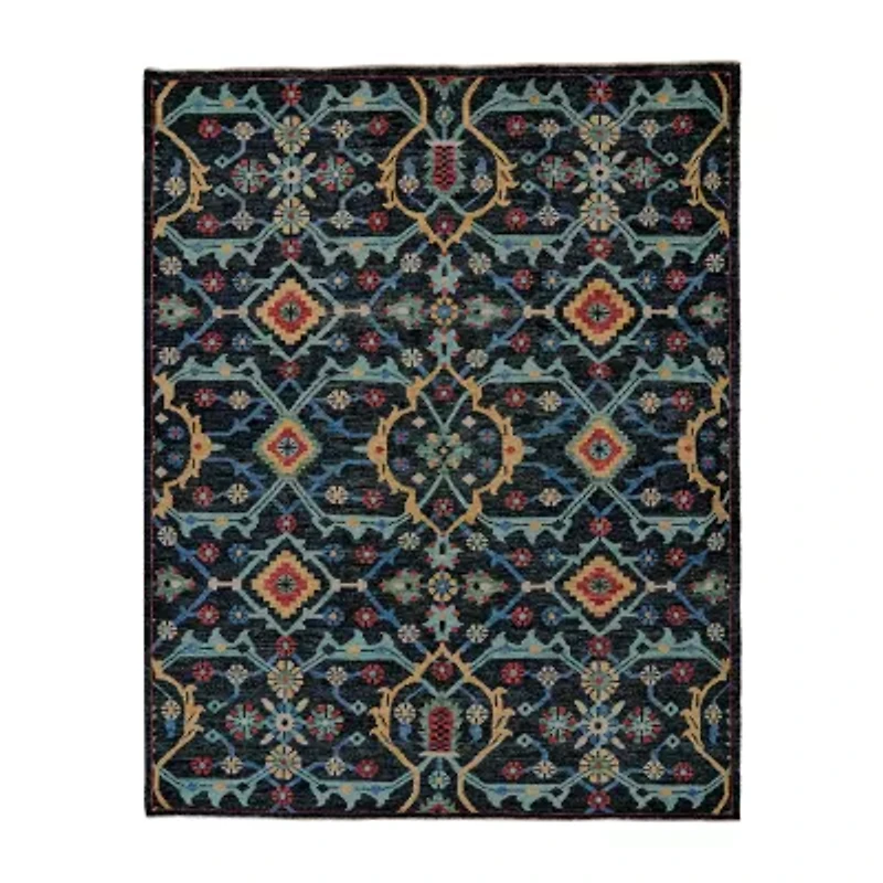 Weave And Wander Bashyr Floral Hand Knotted Indoor Rectangle Accent Rug