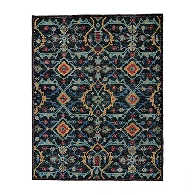 Weave And Wander Bashyr Floral Hand Knotted Indoor Rectangle Accent Rug