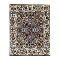 Weave And Wander Bashyr Floral Hand Knotted Indoor Rectangle Accent Rug