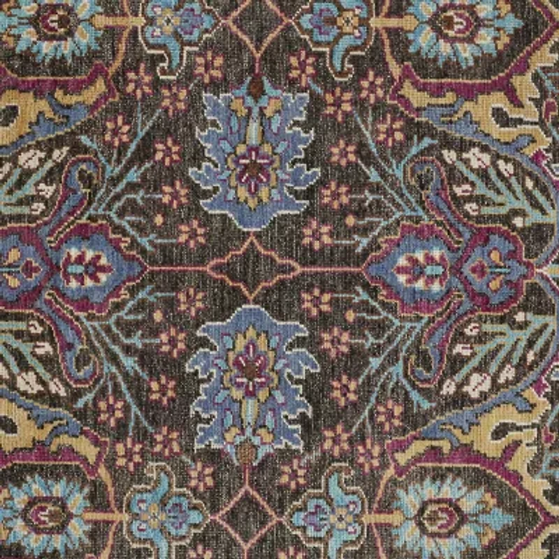 Weave And Wander Bashyr Floral Hand Knotted Indoor Rectangle Accent Rug