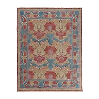 Weave And Wander Bennet Floral Hand Knotted Indoor Rectangle Accent Rug
