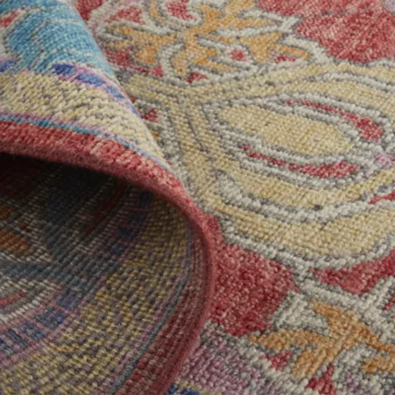 Weave And Wander Bennet Floral Hand Knotted Indoor Rectangle Accent Rug